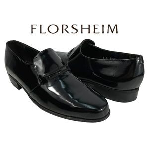 Florsheim Imperial | Men’s 7E | Black‎ Patent Leather Slip On Loafer Shoes